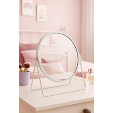 Valor Masa Üstü 15 cm 2x Büyüteçli Çift Taraflı 360°DÖNEN Metal Masa Aynası MT167BY