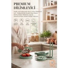 Transformacion Pratik Çok Fonksiyonlu Meyve Sebze Dilimleyici Seti - Paslanmaz Çelik Değiştirilebilir Bıçaklı Elma Patates Mango Dilimleme Aparatı Hazneli Koruma Tabanlı Mutfak Doğrayıcı 723424