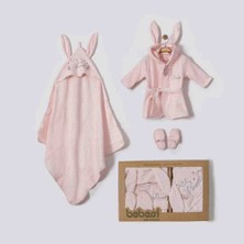 Bebessi Kız Bebek 0-12 Ay Princess Kutulu Bornoz Set