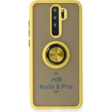 Aconcept Newface Xiaomi Redmi Note 8 Pro Kılıf Montreal Yüzüklü Silikon Kapak - Sarı