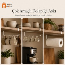 Tidy Home Metal Kağıt Havlu ve Fincan Kupa Askısı - Metal Kağıt Havlu Askılığı - Dolap Kapağı Havlu Askılığı