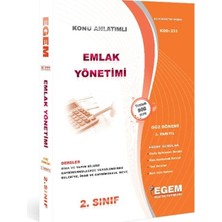 Egem Aöf 2. Sınıf Emlak Yönetimi Güz Dönemi 3. Yarıyıl Konu Anlatımlı Soru Bankası