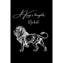 Mey İthalat Independently Published A King's Thoughts.. (Notebook): Retro Styled Black Blank Lined Notebook