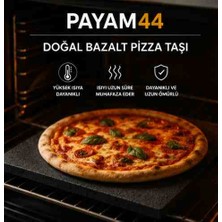 PAYAM44 30X30 cm Doğal Bazalt Pizza Taşı – Yüksek Isıya Dayanıklı Fırın ve Mangal Pişirme Taşı