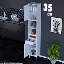 Eliusta Bengi 35 cm Organizer Mutfak Dolabı - Kahve Makinası Mutfak Robotu Standı Çok Amaçlı 35X226X32 cm