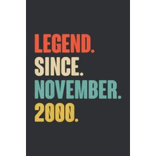 Mey İthalat Legend Since November 2000 (Music Sheet Notebook): Gifts For Women Born In November, The Notebook Sheet Music