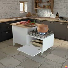Eliusta Arya Çok Amaçlı Mutfak Kiler Dolabı Set Üstü Ocak Altı Modülü Ekmeklik 60X45X48 cm