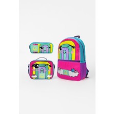 Mey İthalat United Colors Of Benetton Gökkuşağı Ilkokul Çantası Seti, 45X30X13 Cm, Renkli Desen