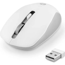 Uslucan Alışveriş Sessiz Kablosuz Mouse Optik 800/1600 Dpi - Beyaz S1000B