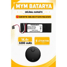 Mym Batarya Xiaomi Mi Vacuum Mop Pro Uyumlu Akıllı Robot Süpürge Bataryası 14.8V 3200MAH Pil Model: STYTJ02YM