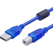 Uslucan Alışveriş USB Prınter Kablosu 1.5m Mavi Transparent HDX7501