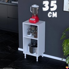 Eliusta Vira Çok Amaçlı Mutfak Standı 35X87X32 cm Kahve Köşesi Düzenleyici Raf Açık Kiler