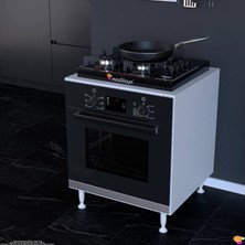 Eliusta Vera 60 cm Ankastre Fırın ve Ocak Altı Modülü Beyaz Mutfak Dolabı 60X76X56 cm