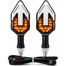 Feza Universal Ok Tipi LED Motosiklet Sinyali 12V Su Geçirmez Sağ-Sol Takım (2 Adet)
