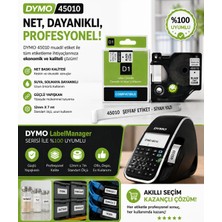 Puun Dymo D1 45010 S0720500 Muadil Etiket Kaseti 12MM x 7mt Şeffaf Etikete Siyah Yazı Güçlü Yapışkan Labelmanager 280 Uyumlu