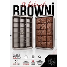 Transformacion 18 Bölmeli Yapışmaz Brownie Kek Kalıbı Çıkarılabilir Izgaralı Karbon Çelik Teflon Bölmeli Fırın Tepsisi Porsiyonluk Mini Kek Bar Kurabiye Hamur Işleri Kalıbı 723425