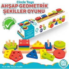 Mey İthalat Circle Toys Ahşap Geometrik Şekiller 5'li