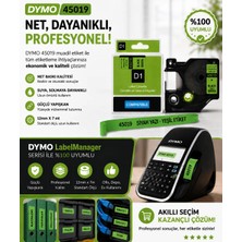 Puun Dymo D1 45019 S0720590 Muadil Etiket Kaseti 12MM x 7mt Yeşil Etikete Siyah Yazı Labelpoint Serisi Uyumlu