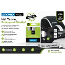 Puun Dymo D1 45013 S0720530 Muadil Etiket Kaseti 12MM x 7mt Beyaz Etikete Siyah Yazı Güçlü Yapışkan Labelmanager 210D Uyumlu
