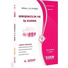Egem Aöf 4. Sınıf Girişimcilik ve Iş Kurma Güz Dönemi 7. Yarıyıl Konu Anlatımlı Soru Bankası