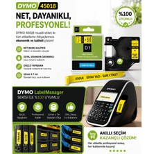 Puun Dymo D1 45018 S0720580 Muadil Etiket Kaseti 12MM x 7mt Sarı Etiket Siyah Yazı Labelpoint Serisi Uyumlu