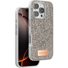 Aconcept Onegif Iphone 16 Pro Max Bright Simli Kapak - Çöl Titanyum