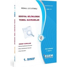 Egem Aöf 1. Sınıf Sosyal Bilimlerde Temel Kavramlar Güz Dönemi 1. Yarıyıl Konu Anlatımlı Soru Bankası