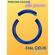 Luckshery Pembe Segmentli Piercing Clicker Halka 12MM/1.2MM (Helix, Tragus, Septum Için)