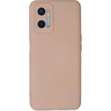 Aesco Oppo A96 Kılıf Nano Içi Kadife Silikon - Pudra
