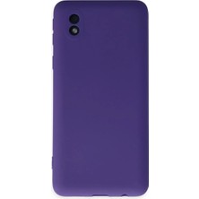 Aesco Samsung Galaxy A01 Core Kılıf Nano Içi Kadife Silikon - Mor