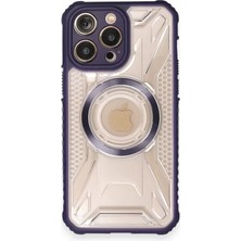 Aesco Apple iPhone 12 Pro Kılıf Prag Magneticsafe Kapak - Derin Mor