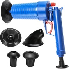 Mey İthalat Kyrotech Basınçlı Hava Gider Açıcı Tabanca, 4 Kauçuk Adaptörlü, Kimyasalsız Mekanik Pompalı Boru Temizleyici, 3,5 Bar Yüksek Basınçlı, Tuvalet, Lavabo, Duş ve Mutfak Giderleri Için Uygundur