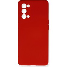 Aesco Oppo Reno 5 Pro Kılıf Nano Içi Kadife Silikon - Kırmızı