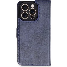 Aesco Apple iPhone 16 Pro Kılıf Trend S Plus Kapaklı Kılıf - Lacivert