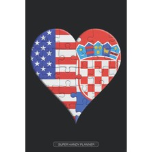 Mey İthalat Planner: American Croatian Flag United Heart Jigsaw Puzzle Flags Of America Croatia