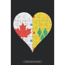Mey İthalat Planner: Canadian Saint Vincentian Flag United Heart Jigsaw Puzzle Flags Of Canada St Vincent And The Grenadines