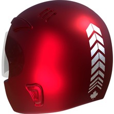 Mey İthalat 2 Adet Sport Kask, Araba Ayna Reflektif Gri Kask Sticker