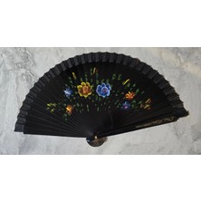 Gees Global Bambu Çift Taraflı Siyah Yelpaze 12'li Paket