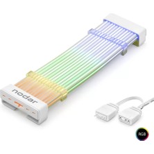 Uslucan Alışveriş 24 Pin Argb Anakart Güç Uzatma Kablosu Bükülebilir 2 mm 108 LED Beyaz ND2812W