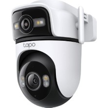 Mey İthalat Tapo C545D | 2k Çift Lensli Dış Mekan Güvenlik Kamerası | 165° Geniş Açı + Telefoto Lens | IP66 | Aı Takip | Renkli Gece Görüşü | Ethernet Bağlantı | Iki Yönlü Ses | Yerel & Bulut Depolama