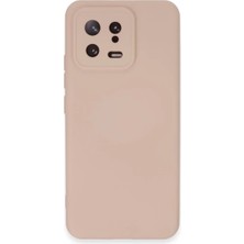 Aesco Xiaomi Mi 13 Kılıf Nano Içi Kadife Silikon - Pudra