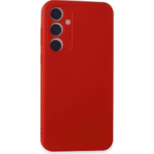 Aesco Samsung Galaxy A15 4g Kılıf First Silikon - Kırmızı