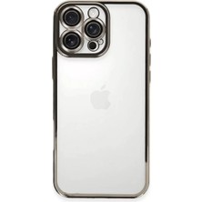 Aesco Apple iPhone 16 Pro Max Kılıf Razer Lensli Silikon - Titanyum Gri