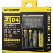 Gees Global Nitecore D4 Digi Charger Li-Ion / Nı-Cd / Nı-Mh / Lifepo4 Dijital Pil Şarj Cihazı