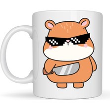 Solmazlar Online Cool Hamster Tasarımlı Porselen Kupa Model 81 – Eğlenceli, Karizmatik ve Enerji Dolu Kahve Kupası