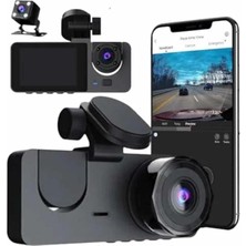 Gees Global 3 Kameralı 2 Inç 1080P Araç Içi Kamera Sürüş Kamerası Carplay