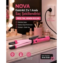 AyrStore Seramik Kaplamalı Saç Düzleştirici ve Bukle Maşası 2’si 1 Arada Şekillendirici