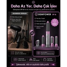 AyrStore Ev Tipi Kullanıma Uygun 5 Aparatlı Saç Şekillendirici Fön Fırçası ve Dalga Seti