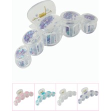 AyrStore Yuvarlak Şeffaf Mandal Toka 8 cm