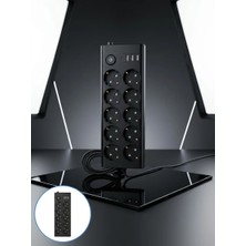 AyrStore 10 Prizli USB Destekli Çoklu Priz Type-C Şarj Girişli Güvenli Güç Ünitesi